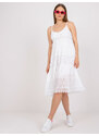BASIC Bílé letní šaty s krajkou --white Bílá