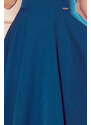 NUMOCO Elegantní modré šaty ARIANNA Tmavě modrá