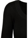 URBAN CLASSICS Ladies Wide Neckline Sweater - black