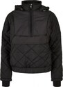 URBAN CLASSICS Ladies Oversized Diamond Quilted Pull Over Jacket - black