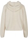 URBAN CLASSICS Ladies Oversized Hoody Sweater - whitesand