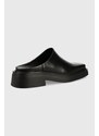 Kožené pantofle Vagabond Shoemakers Eyra dámské, černá barva, na podpatku