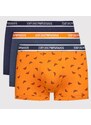 Pánské boxerky 111357 2R717 96735 - tm.modrá/oranžová - Emporio Armani