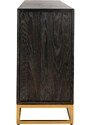 Černo zlatá dubová komoda Richmond Blackbone 225 x 45 cm