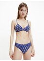 Trojúhelníková bralette s logem QF5953 - X00 - Modrá s bílým logem - Calvin Klein