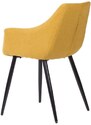 Žlutá látková jídelní židle Somcasa Fiona