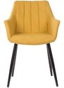 Žlutá látková jídelní židle Somcasa Fiona