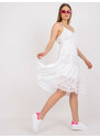 BASIC Bílé letní šaty s krajkou --white Bílá