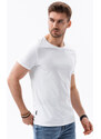 Ombre Clothing Pánské tričko bez potisku - bílá S1370