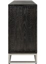 Černo stříbrná dubová komoda Richmond Blackbone 225 x 45 cm
