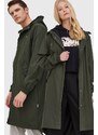 Nepromokavá bunda Rains 18140 Fishtail Parka zelená barva, přechodná