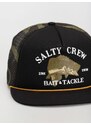 Salty Crew Bass Man Trucker (black camo)černá