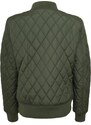 Dámská prošívaná bomber bunda Urban Classics Diamond Quilt Nylon - olivová