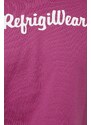 Bavlněná mikina RefrigiWear dámská, růžová barva, s potiskem