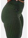 NEBBIA - Legíny high waist z organické bavlny 405 (dark green)