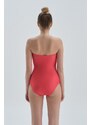 Dagi Red Covered Strapless Swimsuit