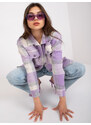 Fashionhunters Silná dámská košile fialové sabiny