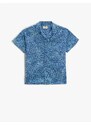 Koton Patterned Short Sleeve Shirt Oversize With Pocket