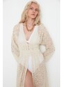 Trendyol X Moeva Ecru Gimped Lace Beach Kaftan