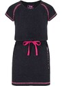 Loap (navržené v ČR, ušito v Asii) Dívčí šaty Loap Buggi černé s růžovou