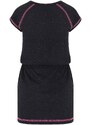 Loap (navržené v ČR, ušito v Asii) Dívčí šaty Loap Buggi černé s růžovou