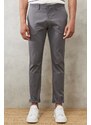 AC&Co / Altınyıldız Classics Men's Gray Slim Fit Slim Fit Chino Pants with Side Pockets, Flexible