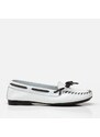 Hotiç Genuine Leather White Women's Loafers