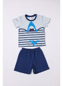 JOYCE Chlapecké bavlněné pyžamo "SHARK"/modrá