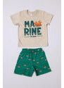 JOYCE Chlapecké bavlněné pyžamo "MARINE"/zelená