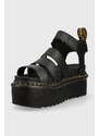 Kožené sandály Dr. Martens Blaire Quad dámské, černá barva, na platformě, DM27296001