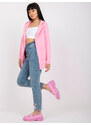 Fashionhunters Světle růžová tepláková bunda s kapsami od RUE PARIS