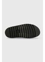 Kožené pantofle Dr. Martens dámské, černá barva, na platformě, DM25456001.Blaire.Slid-Black.Hydr