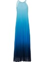 bonprix Plisované šaty s barevným přechodem Modrá