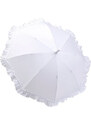 Blooming Brollies dětský holový deštník Galleria White Frilly BÍLÝ