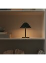 Černá plastová nabíjecí stolní LED lampa Halo Design Hygge 19,5 cm