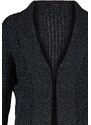 Trendyol Black Men's Regular Fit Shawl Collar Long Knitwear Cardigan