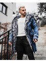 Fashionformen Riflová pánská zimní bunda parka modrá OJ Denim