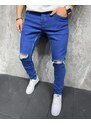 Fashionformen Modré pánské roztrhané džíny 2Y Premium Problem