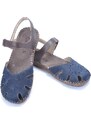 Celokožené pohodlné sandálky Obuv Zóna 7261 45710 modrá