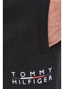 Bavlněné šortky Tommy Hilfiger pánské, černá barva
