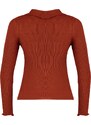 Pletený svetr Trendyol Tile Polo Neck