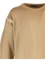 Trendyol Camel Oversize Crew Neck Piping Detailed Knitwear Sweater