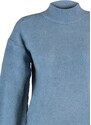 Trendyol modrý měkký texturovaný základní pletený svetr