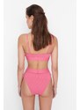 Trendyol Pink Textured Cut Out Detailed Bikini Bottoms