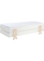 Bílá lakovaná stohovatelná postel Vipack Modulo Smiley 90 x 200 cm