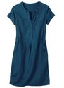 Blancheporte Rovné šaty s knoflíkovou légou, z denimu modrá 40
