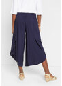 bonprix Kalhoty Culotte s gumovým průvlekem v pase, k lýtkům Modrá