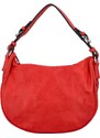 BAGS Příjemná dámská koženková kabelka na rameno Sula, červená