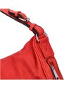BAGS Příjemná dámská koženková kabelka na rameno Sula, červená