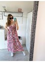 NoName Letní šaty dlouhé růžové SUNNY vel.XL/XXL